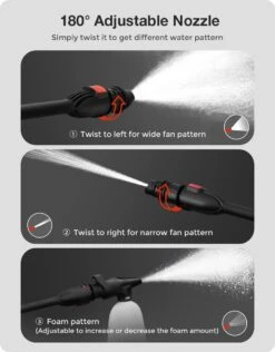 Merkloos Home Hogedrukreiniger - 2100W - 165 Bar - Met Verstelbare Nozzles Slanghaspel 5m Netsnoer 10m Slang - Voor Reiniging Huis Auto Tuin -Tuin En Buiten 939x1200 3