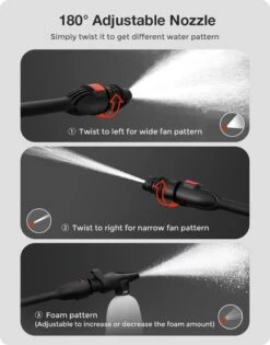 Merkloos Home Hogedrukreiniger - 2100W - 165 Bar - Met Verstelbare Nozzles Slanghaspel 5m Netsnoer 10m Slang - Voor Reiniging Huis Auto Tuin -Tuin En Buiten 940x1200