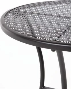 Bolero Ronde Stalen Bistro Tafel Zwart 60cm -Tuin En Buiten 957x1200