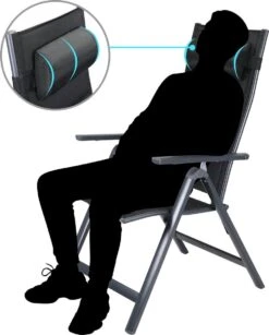 Casaria Tuinstoel Aluminium - 2 Stuks Inklapbaar - Antraciet -Tuin En Buiten 966x1200