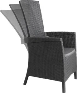 Allibert Vermont Verstelbare Tuinstoel - 64x68x107cm - Grafiet -Tuin En Buiten 992x1200 1